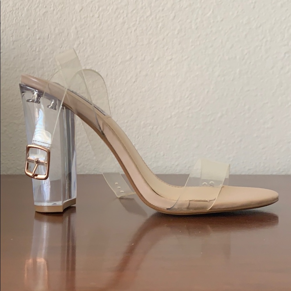 Steve Madden clear heels